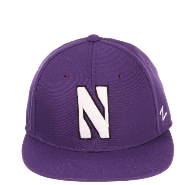 Northwestern University Wildcats Zephyr Purple Fitted Hat with Stylized N Design - Image 5