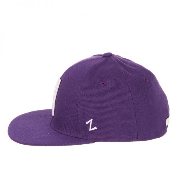 Northwestern University Wildcats Zephyr Purple Fitted Hat with Stylized N Design - Image 6