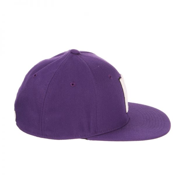 Northwestern Wildcats Zephyr Purple Fitted Hat with Stylized N Design