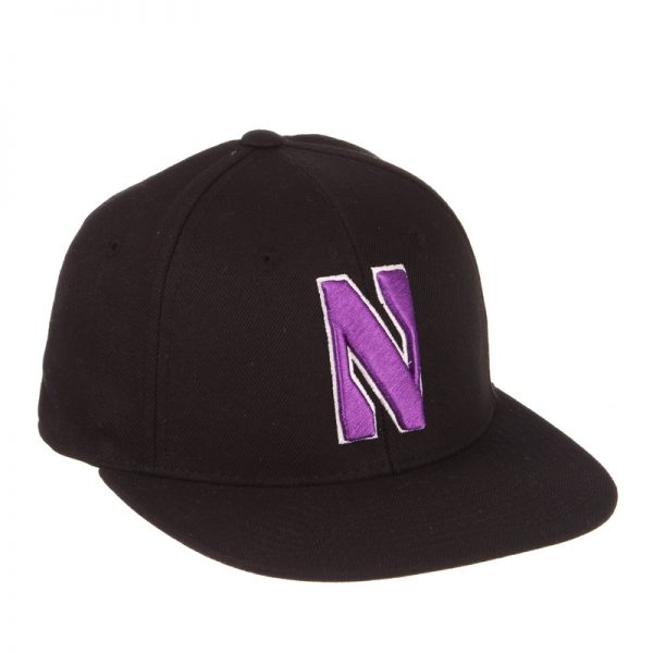 Northwestern University Wildcats Zephyr Black Fitted Hat with Stylized N Design - Image 2