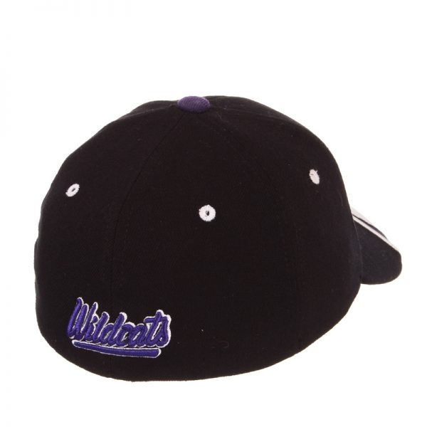 Northwestern University Wildcats Zephyr Constructed Flex Fit Black Hat with Stylized N Design with Embroidered Visor - Image 3