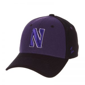 Northwestern Wildcats Zephyr Constructed Flex Fit Purple/Black Hat with Tonal Stylized N Design