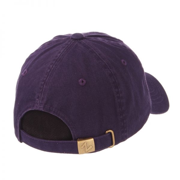 Northwestern University Wildcats Zephyr Unconstructed Adjustable Purple Hat with Black Stylized N Design - Image 2