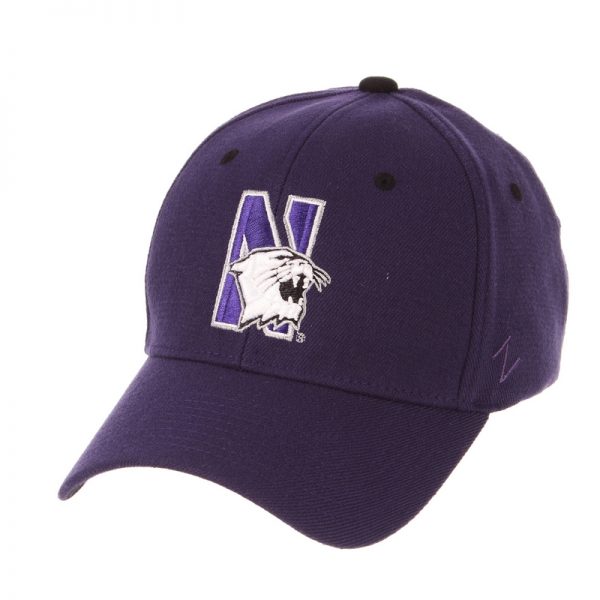 Northwestern Wildcats Zephyr Constructed Flex Fit Dark Purple Hat Multicolor N-Cat Design