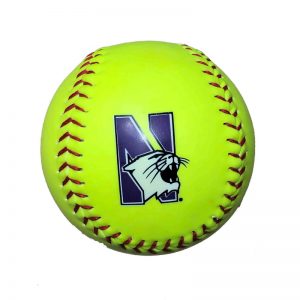 Northwestern Wildcats Regulation Softball Ball with N-cat Logo