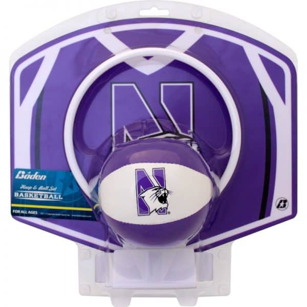 Northwestern University Wildcats 4" Softee Basketball With The Hoop
