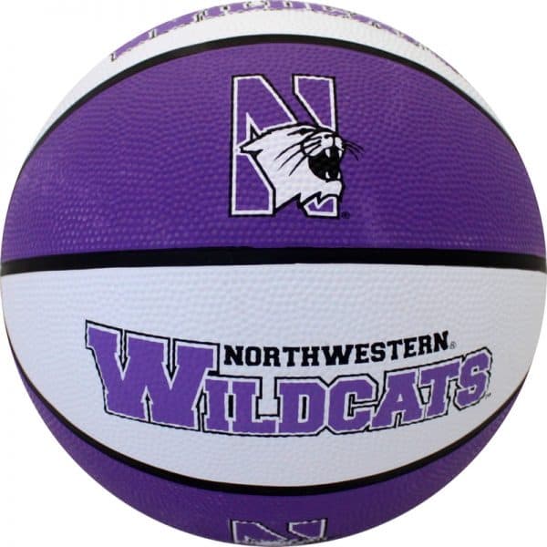 Northwestern University Wildcats Regulation Size Rubber Basketball With N-Cat Design