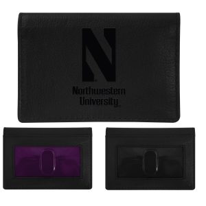 Northwestern University Wildcats Black/Purple Color Block Leather ID Wallet