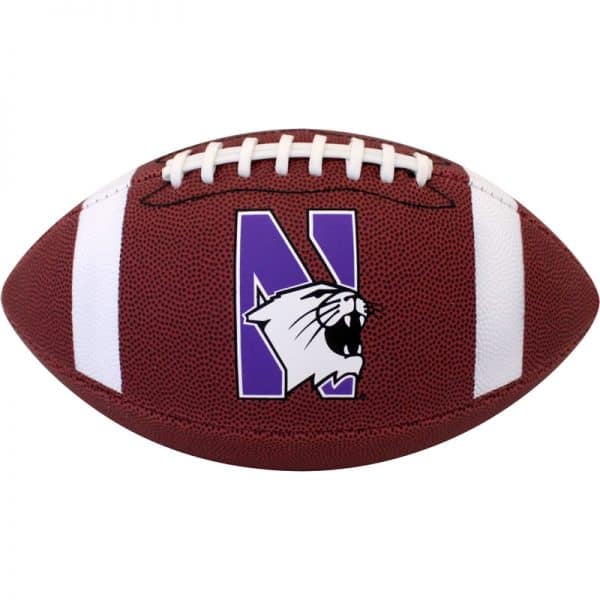 Northwestern University Wildcats Regulation Size Football With N-Cat Design