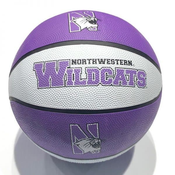 Northwestern University Wildcats Regulation Size Rubber Basketball With N-Cat Design