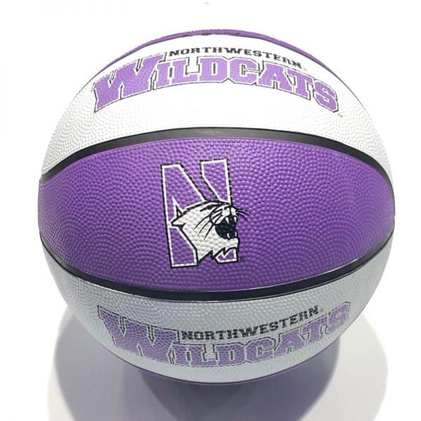 Northwestern University Wildcats Regulation Size Rubber Basketball With N-Cat Design 2