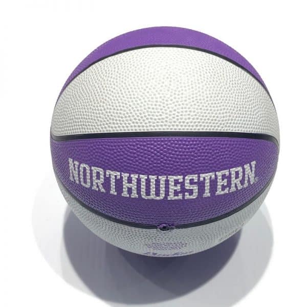 Northwestern University Wildcats 7" Rubber Mini Basketball With N-Cat Design 2