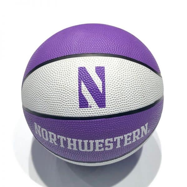 Northwestern University Wildcats 7" Rubber Mini Basketball With N-Cat Design