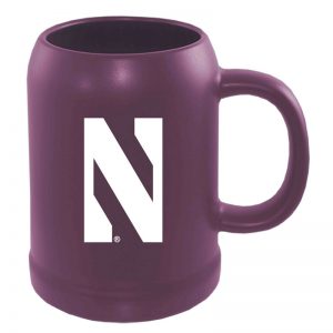 Northwestern University Wildcats 22 oz. Laser Engraved Purple Ceramic Stein With Stylized N Design