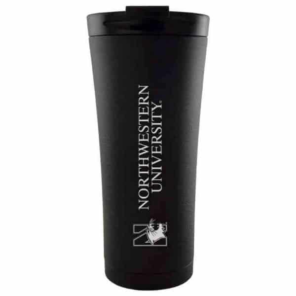 Northwestern University Wildcats 18 oz Laser Engraved Black Starry Sky Travel Tumbler Mug