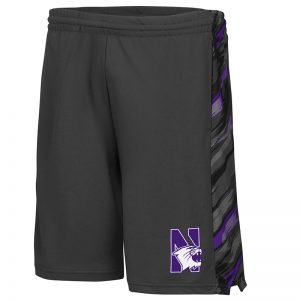 Northwestern University Wildcats Colosseum Men's Charcoal Mustang Short with N-Cat Design