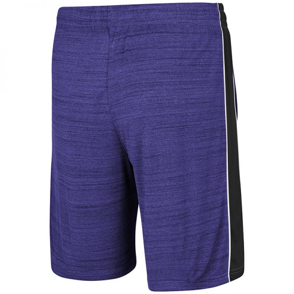 Northwestern University Wildcats Colosseum Purple Grounder Short with Stylized N Design-Black