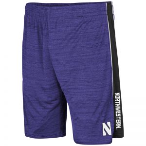 Northwestern University Wildcats Colosseum Purple Grounder Short with Stylized N Design