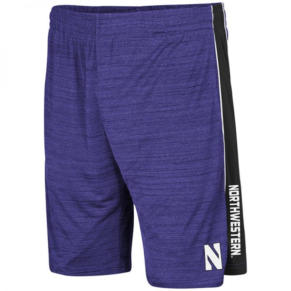 Northwestern University Wildcats Colosseum Purple Grounder Short with Stylized N Design