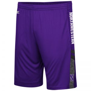 Northwestern University Wildcats Men's Colosseum Purple/Heather Charcoal/Black Perfect Season Shorts with Stylized N Design