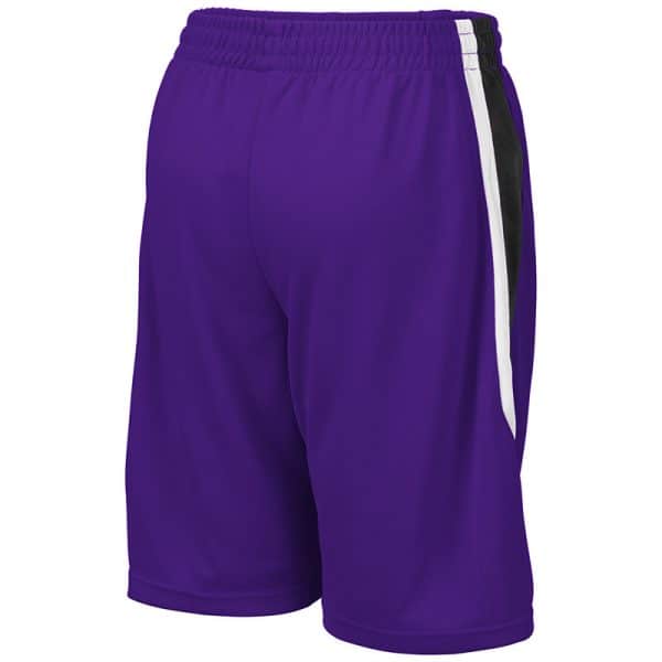 Northwestern University Wildcats Colosseum Purple/Black/White Youth Rio Short with N-Cat Design-Back