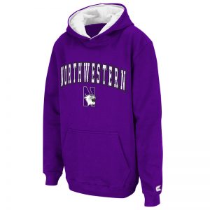 Northwestern University Wildcats Colosseum Purple Youth Automatic Pullover Hooded Sweatshirt with N-Cat Design