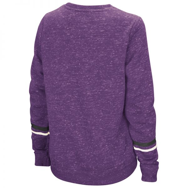 Northwestern University Wildcats Colosseum Ladies Purple Birdie: Pullover with Script Northwestern Wildcats Design-Back
