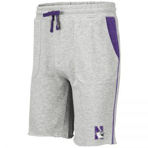 Northwestern University Wildcats Men's Colosseum Heather Grey Medellin Short with N-Cat Design