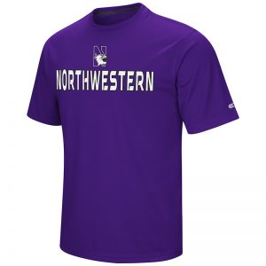 Northwestern University Wildcats Colosseum Men's Purple Boblacko S/S T-Shirt with N-Cat Design