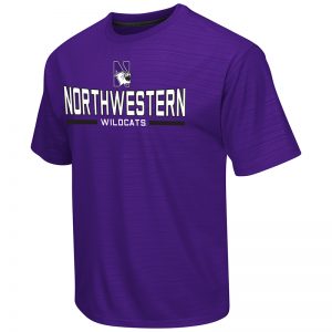 Northwestern University Wildcats Colosseum Men's Purple In The Vault S/S T-Shirt with N-Cat Design