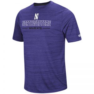 Northwestern University Wildcats Colosseum Men's Purple The Line Up S/S T-Shirt with Stylized N Design