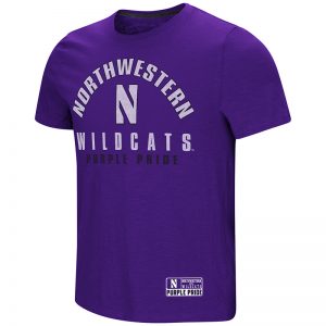 Northwestern University Wildcats Colosseum Men's Purple Rah Rah Rah S/S T-Shirt with Stylized N Design