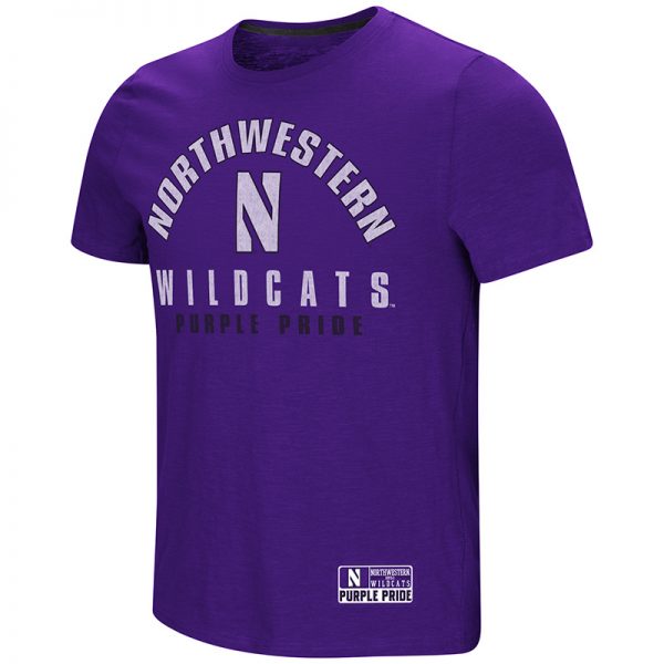 Northwestern University Wildcats Colosseum Men's Purple Rah Rah Rah S/S T-Shirt with Stylized N Design