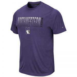 Northwestern University Wildcats Colosseum Men's Purple Hamilton S/S T-Shirt with N-Cat Design