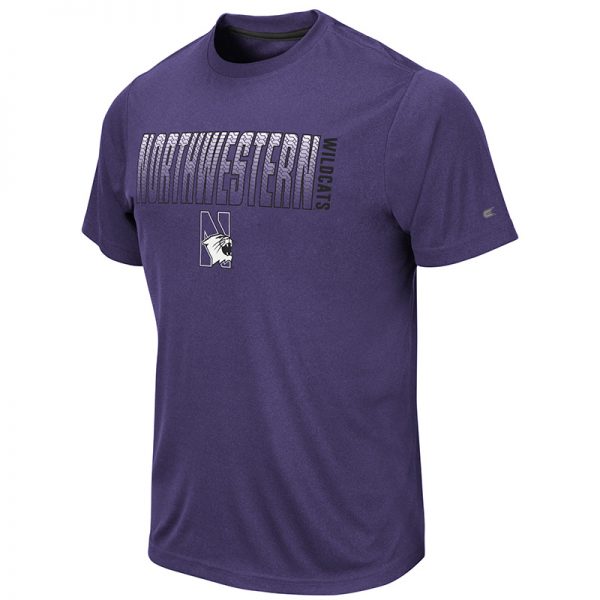 Northwestern University Wildcats Colosseum Men's Purple Hamilton S/S T-Shirt with N-Cat Design