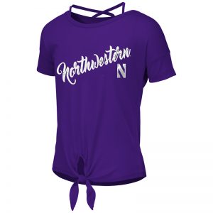 Northwestern University Wildcats Colosseum Girls Purple Linz Ballerina T-Shirt with Stylized N Design