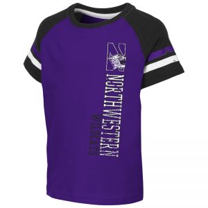 Northwestern University Wildcats Colosseum Toddler Purple/Black Edmonton S/S T-Shirt with N-Cat Design