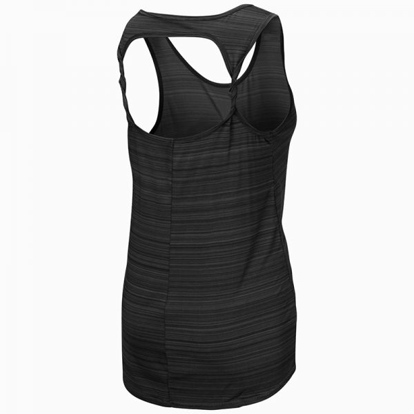 Northwestern University Wildcats Colosseum Ladies Black Phalange Twisted Back Tank with N-Cat Design-Back