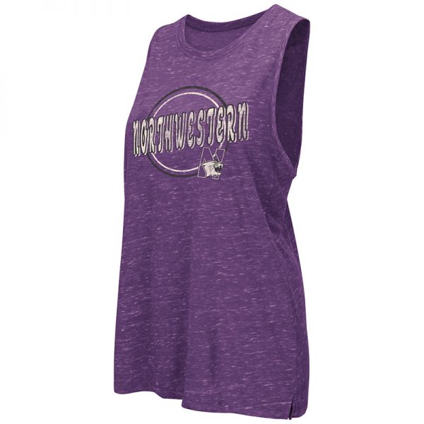 Northwestern University Wildcats Colosseum Ladies Purple The Bing Tank with N-Cat Design