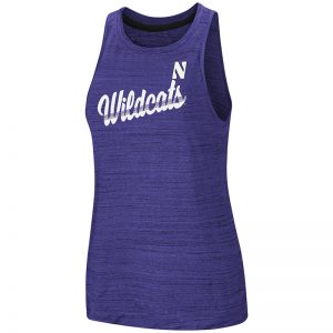 Northwestern University Wildcats Colosseum Ladies Purple Kenosha Comets Active Tank with Stylized N Design