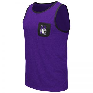 Northwestern University Wildcats Colosseum Men's Purple Babka Pocket Tank with N-Cat Design