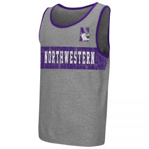 Northwestern University Wildcats Colosseum Youth Heather Grey T-Bone Tank with N-Cat Design