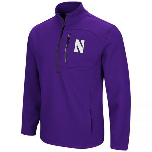 Northwestern University Wildcats Colosseum Men's Purple Townie 1/4 Zip Jacket with Stylized N Design