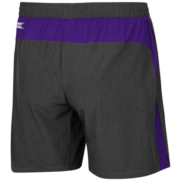 Northwestern University Wildcats Men's Colosseum Heather Charcoal / Purple Spring Training Short with Stylized N Design-Back