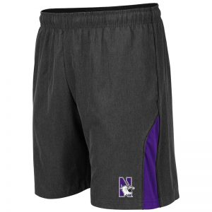 Northwestern University Wildcats Men's Colosseum Charcoal Somoa Short with N-Cat Design