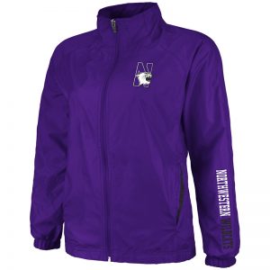 Northwestern University Wildcats Colosseum Ladies Purple Breeze Jacket with N-Cat Design