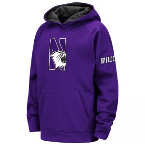 Northwestern University Wildcats Colosseum Youth Purple VF Raglan Poly Pullover with N-Cat Design