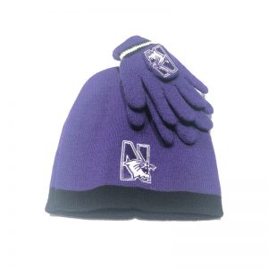 Northwestern University Wildcats Purple Infant & Toddler Knit Cap & Glove Set With N-Cat Design