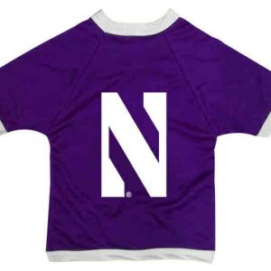 Northwestern University Wildcats Athletic Dog Jersey With Stylized N Design