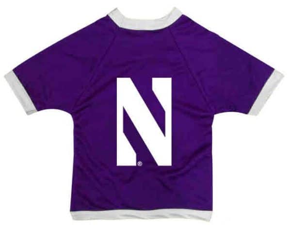 Northwestern University Wildcats Athletic Dog Jersey With Stylized N Design